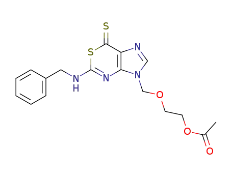 Molecular Structure of 136369-78-3 (3-(2-Acetoxyethoxymethyl)-5-benzylaminoimidazo<4,5-d><1,3>thiazine-7(3H)-thione)