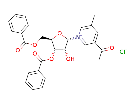 Molecular Structure of 73591-77-2 (3-acetyl-1-(3,5-di-O-benzoylpentofuranosyl)-5-methylpyridinium)