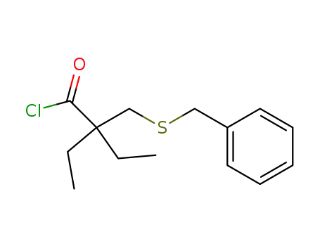 Molecular Structure of 153893-79-9 (2-Benzylsulfanylmethyl-2-ethyl-butyryl chloride)