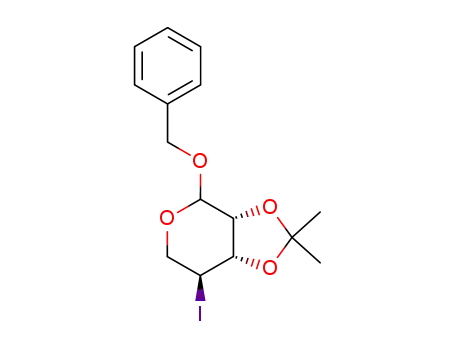 Molecular Structure of 123836-17-9 ((3aR,7S,7aS)-4-Benzyloxy-7-iodo-2,2-dimethyl-tetrahydro-[1,3]dioxolo[4,5-c]pyran)