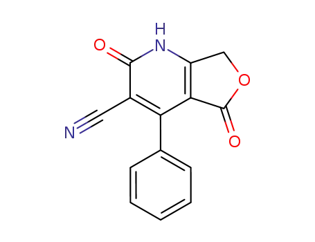 Furo[3,4-b]pyridine-3-carbonitrile,
1,2,5,7-tetrahydro-2,5-dioxo-4-phenyl-