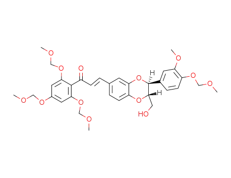 (E)-3-[(2S,3S)-2-Hydroxymethyl-3-(3-methoxy-4-methoxymethoxy-phenyl)-2,3-dihydro-benzo[1,4]dioxin-6-yl]-1-(2,4,6-tris-methoxymethoxy-phenyl)-propenone