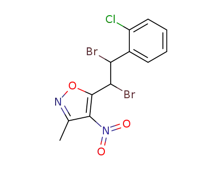 5-[1,2-Dibromo-2-(2-chloro-phenyl)-ethyl]-3-methyl-4-nitro-isoxazole