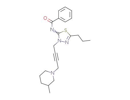 N-[3-[4-(3-Methyl-piperidin-1-yl)-but-2-ynyl]-5-propyl-3H-[1,3,4]thiadiazol-(2Z)-ylidene]-benzamide