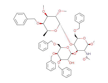 methyl 2-acetamido-6-O-benzyl-4-O-(4-O-benzyl-2,3-di-O-methyl-α-L-fucopyranosyl)-2-deoxy-3-O-(3,4,6-tri-O-benzyl-β-D-galactopyranosyl)-β-D-glucopyranoside