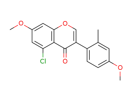 4H-1-Benzopyran-4-one,
5-chloro-7-methoxy-3-(4-methoxy-2-methylphenyl)-