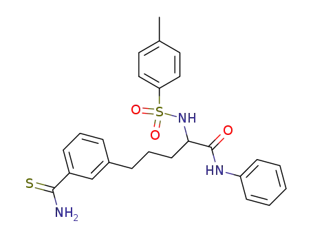 5-(3-Thiocarbamoyl-phenyl)-2-(toluene-4-sulfonylamino)-pentanoic acid phenylamide