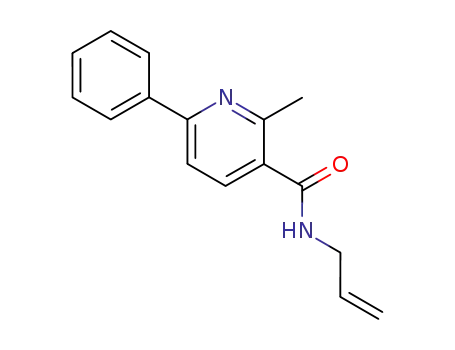 Molecular Structure of 94285-78-6 (3-Pyridinecarboxamide, 2-methyl-6-phenyl-N-2-propenyl-)