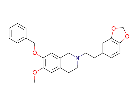 Molecular Structure of 101038-24-8 (2-(2-Benzo[1,3]dioxol-5-yl-ethyl)-7-benzyloxy-6-methoxy-1,2,3,4-tetrahydro-isoquinoline)