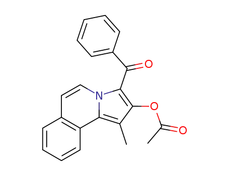 Molecular Structure of 90069-61-7 (Methanone, [2-(acetyloxy)-1-methylpyrrolo[2,1-a]isoquinolin-3-yl]phenyl-)