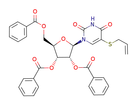 1-(2',3',5'-tri-O-benzoyl-β-D-ribofuranosyl)-5-(allylthio)uracil