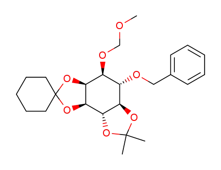 (+/-)-6-O-benzyl-2,3-O-cyclohexylidene-4,5-O-isopropylidene-1-O-methoxymethyl-myo-inositol