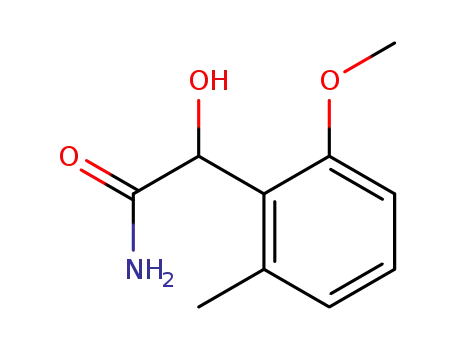 Molecular Structure of 100948-55-8 (Benzeneacetamide,  -alpha--hydroxy-2-methoxy-6-methyl-)