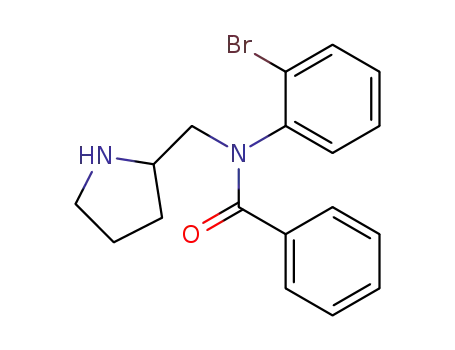 Molecular Structure of 94812-01-8 (Benzamide, N-(2-bromophenyl)-N-(2-pyrrolidinylmethyl)-, (S)-)