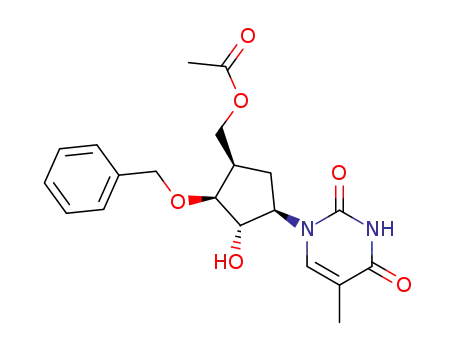 Acetic acid (1R,2S,3S,4R)-2-benzyloxy-3-hydroxy-4-(5-methyl-2,4-dioxo-3,4-dihydro-2H-pyrimidin-1-yl)-cyclopentylmethyl ester