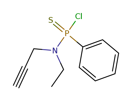 Molecular Structure of 103518-37-2 (N-ethyl-N-propargylphenylphosphonamidothioic chloride)