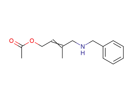 Molecular Structure of 87611-79-8 (Acetic acid (E)-4-benzylamino-3-methyl-but-2-enyl ester)
