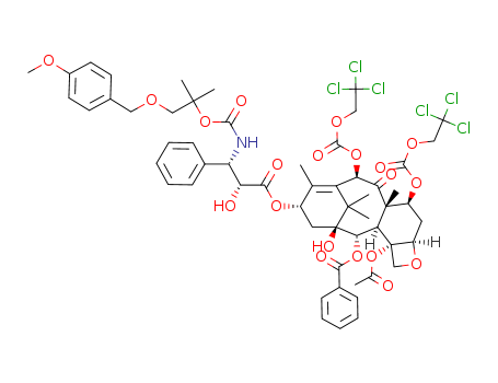 N-Des-t-boc-N-2-[2-methyl-1-(4-methoxyphenyl)methoxy]propyloxycarbonxyl-7,10-O-bis{[(2,2,2-trichloroethyl)oxy]carbonyl} Docetaxel