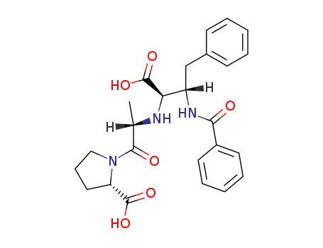 Molecular Structure of 94730-82-2 (N-(2-benzamido-1-carboxy-3-phenylpropyl)-Ala-Pro)