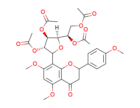 5,7,4'-Trimethoxy-8-(2,3,5,6-tetra-O-acetyl-D-glucofuranosyl)flavanon
