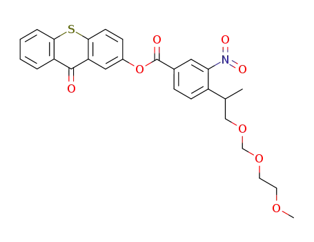 Molecular Structure of 777864-73-0 (9-oxo-9H-thioxanthen-2-yl 4-{2-[(2-methoxyethoxy)methoxy]-1-methylethyl}-3-nitrobenzoate)