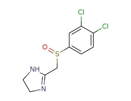 Molecular Structure of 113698-38-7 (1H-Imidazole, 2-[[(3,4-dichlorophenyl)sulfinyl]methyl]-4,5-dihydro-)