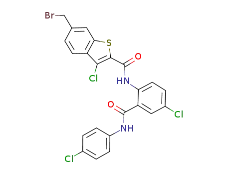 Benzo[b]thiophene-2-carboxamide,
6-(bromomethyl)-3-chloro-N-[4-chloro-2-[[(4-chlorophenyl)amino]carbon
yl]phenyl]-