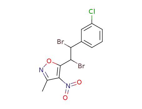 5-[1,2-Dibromo-2-(3-chloro-phenyl)-ethyl]-3-methyl-4-nitro-isoxazole