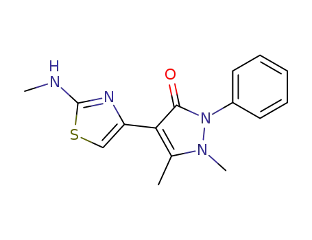 3H-Pyrazol-3-one,
1,2-dihydro-1,5-dimethyl-4-[2-(methylamino)-4-thiazolyl]-2-phenyl-