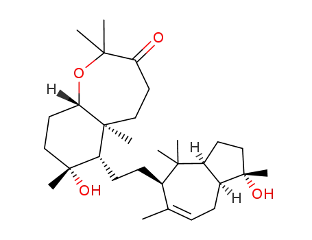 (5aR,9aα)-4,5,5a,6,7,8,9,9a-Octahydro-7β-hydroxy-2,2,5aβ,7α-tetramethyl-6β-[2-[(1R,3aR,5S,8aR)-1,2,3,3a,4,5,8,8a-octahydro-1-hydroxy-1,4,4,6-tetramethylazulen-5-yl]ethyl]-1-benzoxepin-3(2H)-one
