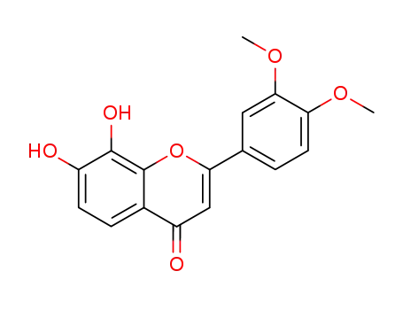 Molecular Structure of 110865-15-1 (4H-1-Benzopyran-4-one, 2-(3,4-dimethoxyphenyl)-7,8-dihydroxy-)