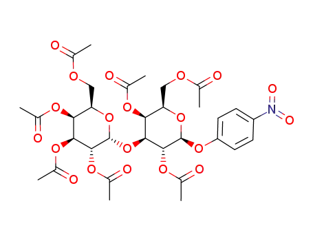 p-nitrophenyl 2,4,6-tri-O-acetyl-3-O-(2,3,4,6-tetra-O-acetyl-α-D-galactopyranosyl)-β-D-galactopyranoside