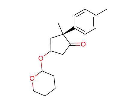 (2S,4RS)-2-methyl-2-p-tolyl-4-(tetrahydropyran-2-yl)oxy-1-cyclopentanone