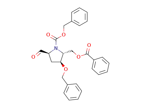 (2R,3S,5S)-2-Benzoyloxymethyl-3-benzyloxy-5-formyl-pyrrolidine-1-carboxylic acid benzyl ester