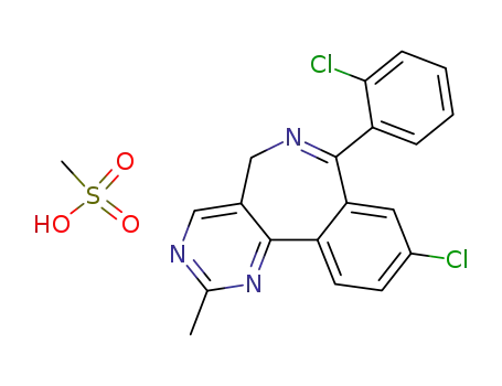 9-chloro-7-(2-chlorophenyl)-2-methyl-5H-pyrimido[5,4-d][2]benzazepine methanesulfonate