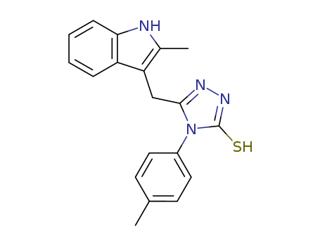 2,4-DIHYDRO-5-((2-METHYL-1H-INDOL-3-YL)METHYL)-4-(4-METHYLPHENYL)-3H-1,2,4-TRIAZOLE-3-THIONE