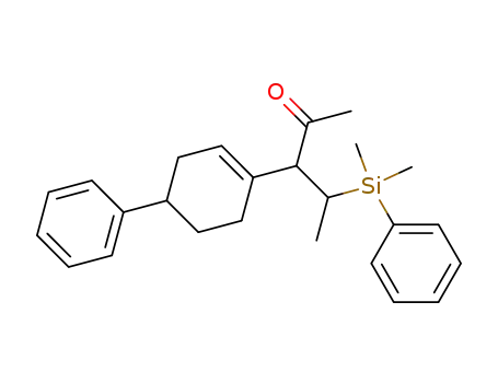 2-Pentanone, 4-(dimethylphenylsilyl)-3-(4-phenyl-1-cyclohexen-1-yl)-