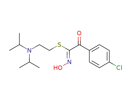 Molecular Structure of 102941-55-9 (S-2-(N,N-diisopropylamino)ethyl (4'-chlorobenzoyl)thioformohydroximate)
