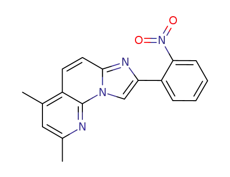 Imidazo[1,2-a][1,8]naphthyridine, 2,4-dimethyl-8-(2-nitrophenyl)-