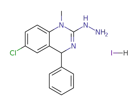 6-Chloro-2-hydrazino-1-methyl-4-phenyl-1,4-dihydroquinazoline hydroiodide