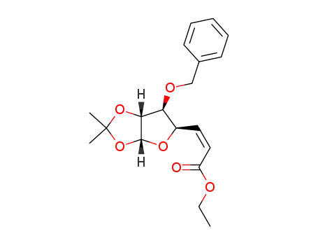 ethyl (Z)-[3-O-benzyl-5,6-dideoxy-1,2-O-isopropylidene-α-D-gluco]-heptofuran-5-en-uronate