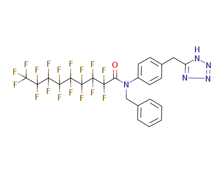 Nonanamide,
2,2,3,3,4,4,5,5,6,6,7,7,8,8,9,9,9-heptadecafluoro-N-(phenylmethyl)-N-[4
-(1H-tetrazol-5-ylmethyl)phenyl]-