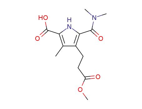 5-dimethylcarbamoyl-4-(2-methoxycarbonyl-ethyl)-3-methyl-pyrrole-2-carboxylic acid