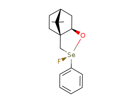 Molecular Structure of 156832-22-3 ((1S,3R,5R,7R)-3-Fluoro-10,10-dimethyl-3-phenyl-4-oxa-3λ<sup>4</sup>-selena-tricyclo[5.2.1.0<sup>1,5</sup>]decane)