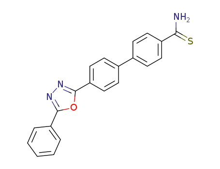 Molecular Structure of 132584-98-6 (2-(4'-aminothiocarbonylbiphenyl-4-yl)-5-phenyl-1,3,4-oxadiazole)