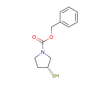 Molecular Structure of 130516-23-3 ((S)-3-Mercapto-pyrrolidine-1-carboxylic acid benzyl ester)