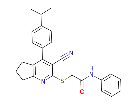 4-(4-isopropylphenyl)-2-phenylcarbamoylmethylsulfanyl-6,7-dihydro-5H-[1]pyrindine-3-carbonitrile