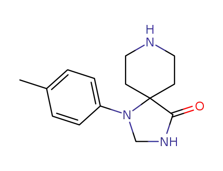 Molecular Structure of 1023-87-6 (1-(4-Methylphenyl)-1,3,8-triazaspiro[4.5]decan-4-one)