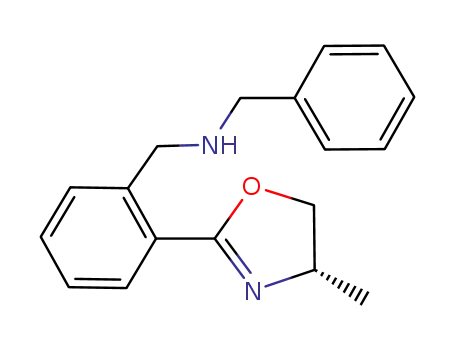 Molecular Structure of 945621-97-6 (2-(N-benzyl-2-aminomethylphenyl)-(4S)-4-methyl-4,5-dihydrooxazole)