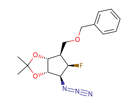 3β-azido-4β-fluoro-5β-benzyloxymethyl-1α,2α-isopropylidenedioxycyclopentane